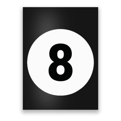 8 Pool Ball 8 Billiards Costume Halloween Group Matching Poster