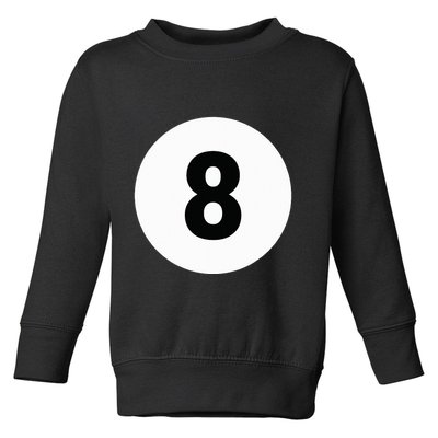 8 Pool Ball 8 Billiards Costume Halloween Group Matching Toddler Sweatshirt