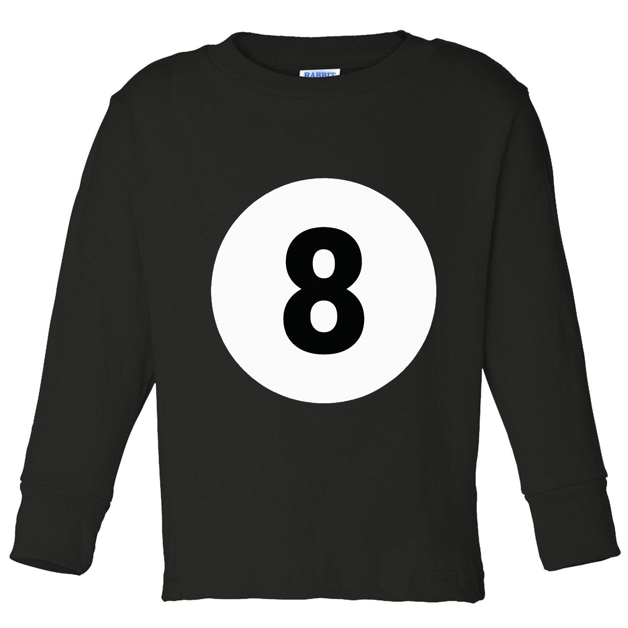 8 Pool Ball 8 Billiards Costume Halloween Group Matching Toddler Long Sleeve Shirt