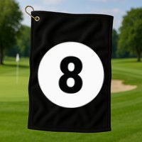 8 Pool Ball 8 Billiards Costume Halloween Group Matching Golf Towel