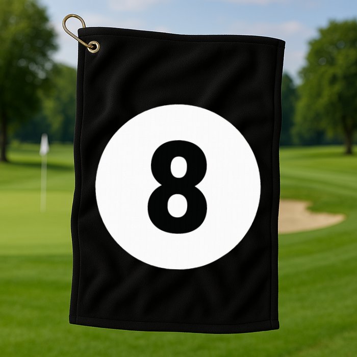 8 Pool Ball 8 Billiards Costume Halloween Group Matching Golf Towel
