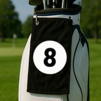 8 Pool Ball 8 Billiards Costume Halloween Group Matching Golf Towel