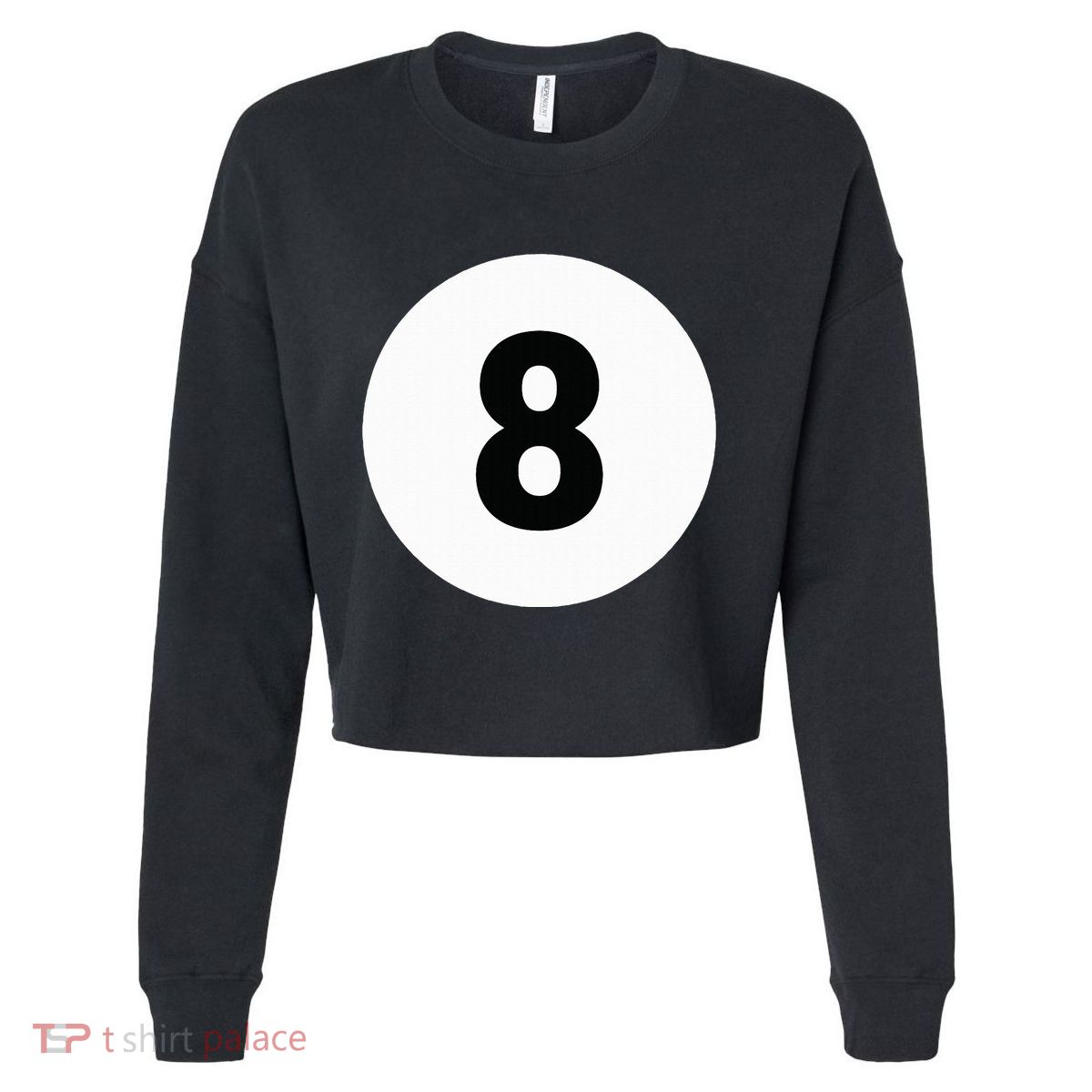 8 Pool Ball 8 Billiards Costume Halloween Group Matching Cropped Pullover Crew