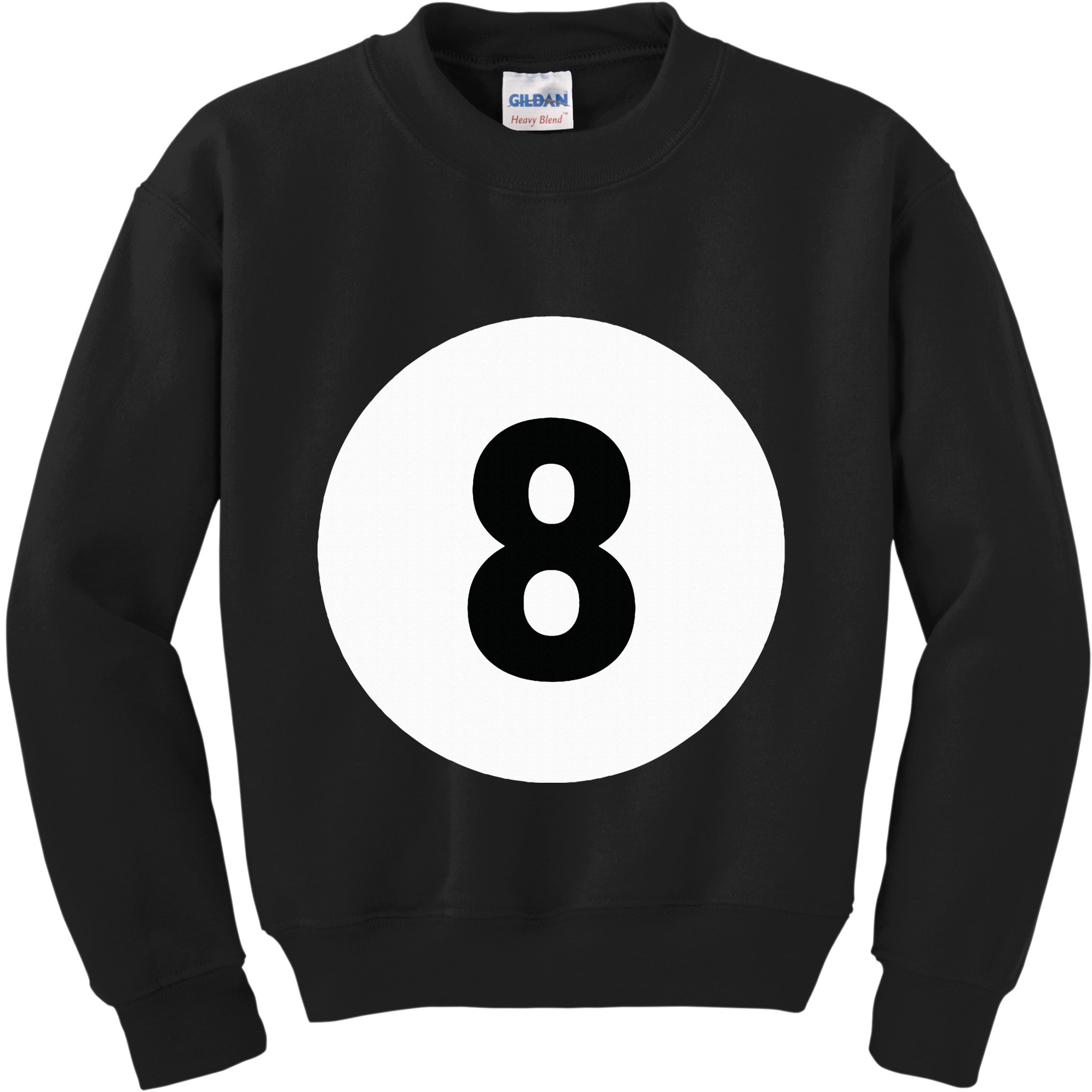 8 Pool Ball 8 Billiards Costume Halloween Group Matching Kids Sweatshirt