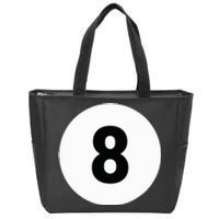 8 Pool Ball 8 Billiards Costume Halloween Group Matching Zip Tote Bag