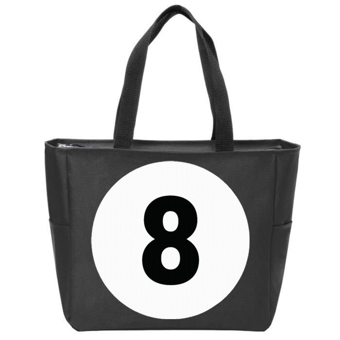 8 Pool Ball 8 Billiards Costume Halloween Group Matching Zip Tote Bag