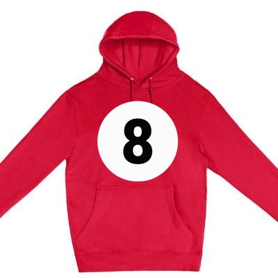 8 Pool Ball 8 Billiards Costume Halloween Group Matching Premium Pullover Hoodie