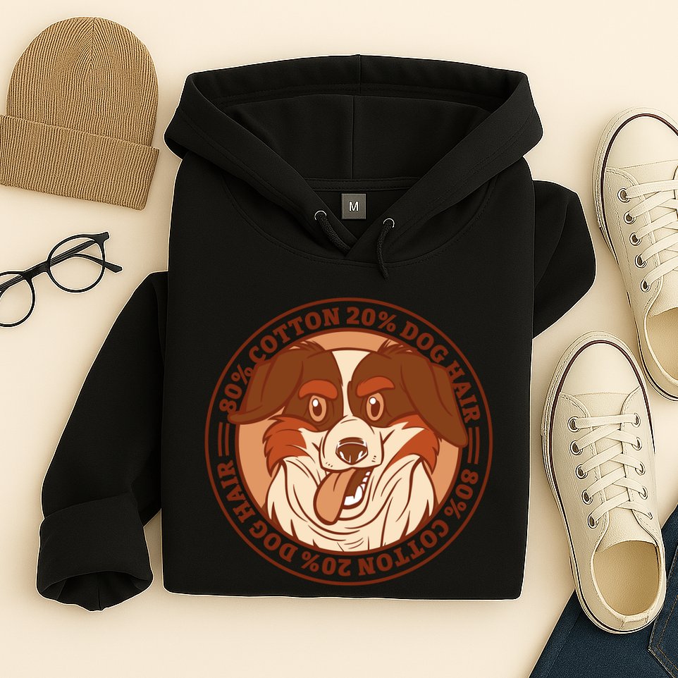 80 Percent Cotton 20 Percent Dog Hair Funny Hoodie