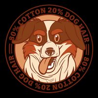 80 Percent Cotton 20 Percent Dog Hair Funny Drawstring Bag