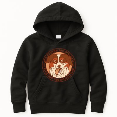 80 Percent Cotton 20 Percent Dog Hair Funny Kids Hoodie