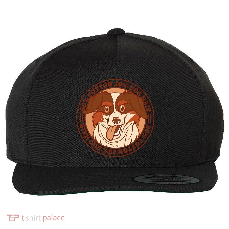 80 Percent Cotton 20 Percent Dog Hair Funny Wool Snapback Cap
