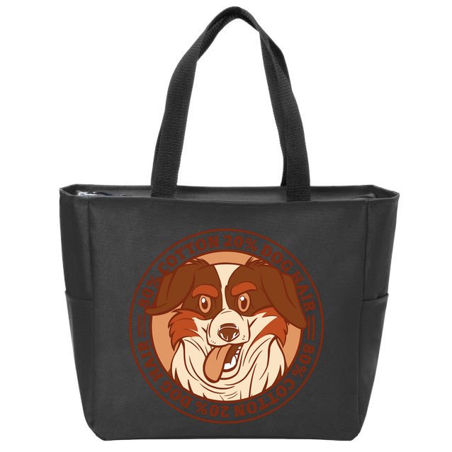 80 Percent Cotton 20 Percent Dog Hair Funny Zip Tote Bag
