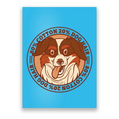80 Percent Cotton 20 Percent Dog Hair Funny Poster