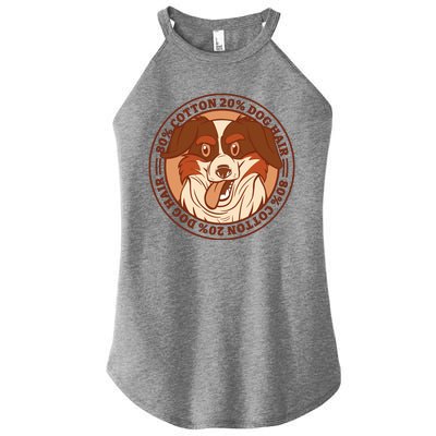 80 Percent Cotton 20 Percent Dog Hair Funny Women’s Perfect Tri Rocker Tank