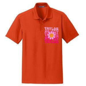 80S Pink Funny Smile Pink Flower Emoji TâYlor Repeat Dry Zone Grid Polo