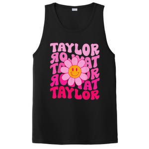 80S Pink Funny Smile Pink Flower Emoji TâYlor Repeat PosiCharge Competitor Tank