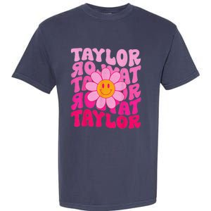 80S Pink Funny Smile Pink Flower Emoji TâYlor Repeat Garment-Dyed Heavyweight T-Shirt