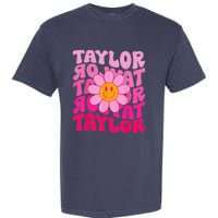 80S Pink Funny Smile Pink Flower Emoji TâYlor Repeat Garment-Dyed Heavyweight T-Shirt