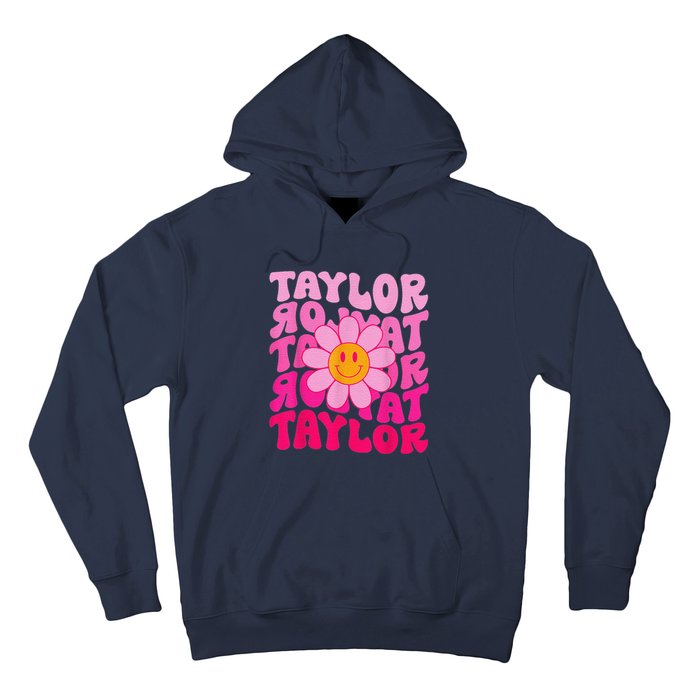 80S Pink Funny Smile Pink Flower Emoji TâYlor Repeat Hoodie