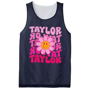 80S Pink Funny Smile Pink Flower Emoji TâYlor Repeat Mesh Reversible Basketball Jersey Tank