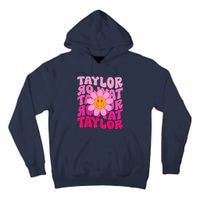 80S Pink Funny Smile Pink Flower Emoji TâYlor Repeat Tall Hoodie