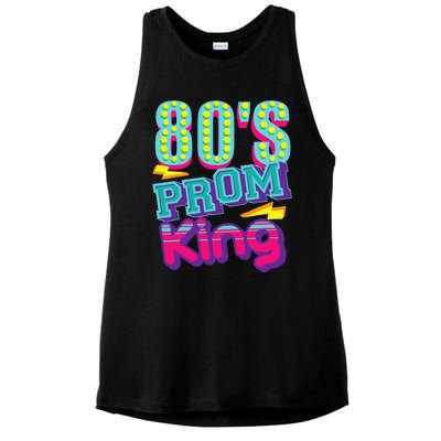 80s Prom King Funny Disco Throwback Nostalgic Gift Ladies PosiCharge Tri-Blend Wicking Tank