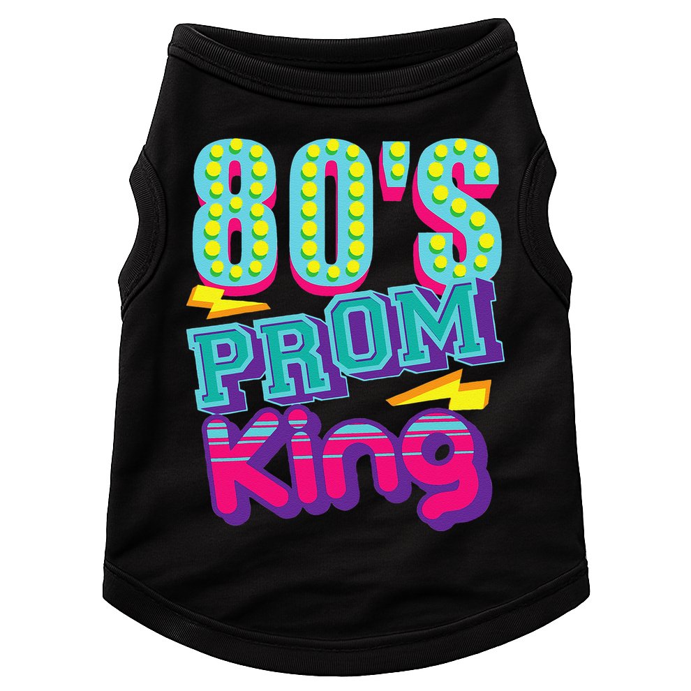 80s Prom King Funny Disco Throwback Nostalgic Gift Doggie Tank
