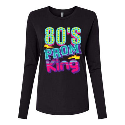 80s Prom King Funny Disco Throwback Nostalgic Gift Womens Cotton Relaxed Long Sleeve T-Shirt