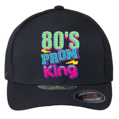 80s Prom King Funny Disco Throwback Nostalgic Gift Flexfit Unipanel Trucker Cap