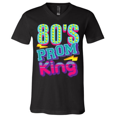 80s Prom King Funny Disco Throwback Nostalgic Gift V-Neck T-Shirt