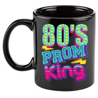 80s Prom King Funny Disco Throwback Nostalgic Gift 11oz C Handle Ceramic Mug