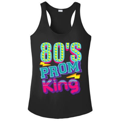 80s Prom King Funny Disco Throwback Nostalgic Gift Ladies PosiCharge Competitor Racerback Tank