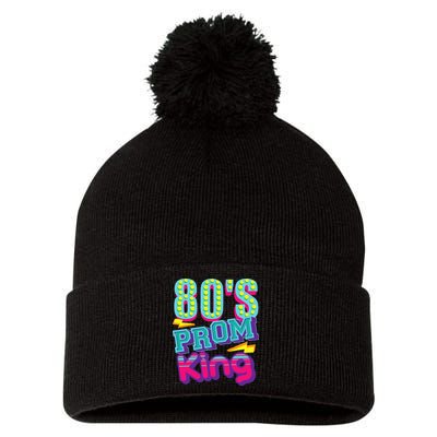 80s Prom King Funny Disco Throwback Nostalgic Gift Pom Pom 12in Knit Beanie