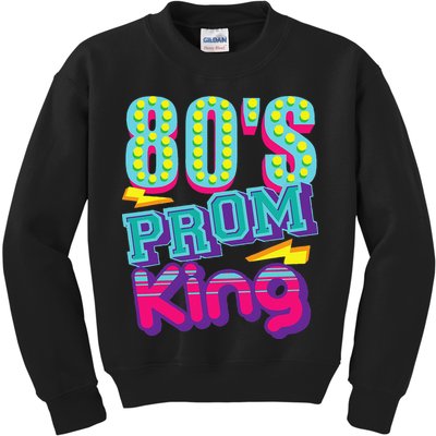 80s Prom King Funny Disco Throwback Nostalgic Gift Kids Sweatshirt