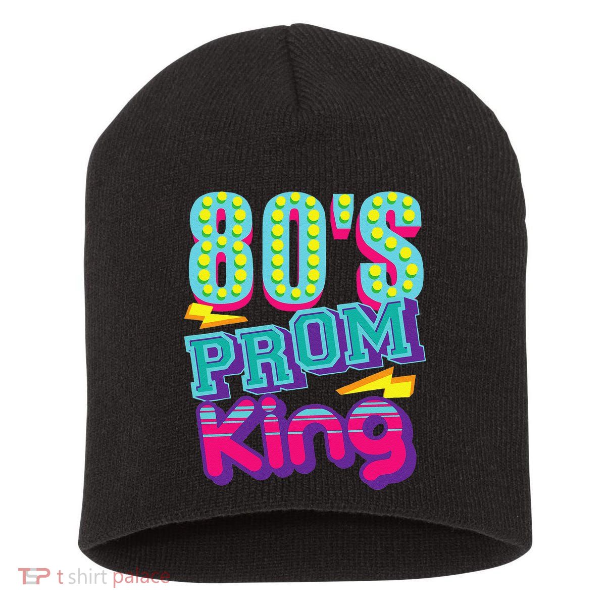 80s Prom King Funny Disco Throwback Nostalgic Gift Short Acrylic Beanie