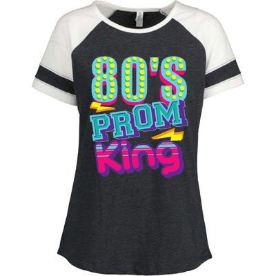 80s Prom King Funny Disco Throwback Nostalgic Gift Enza Ladies Jersey Colorblock Tee