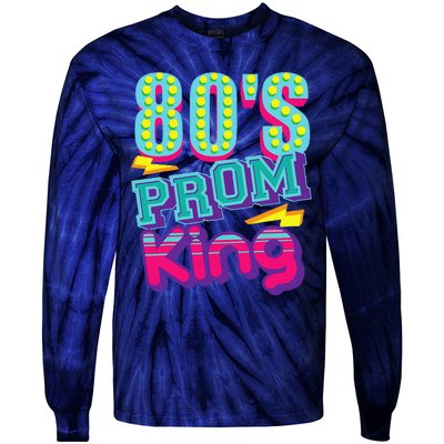 80s Prom King Funny Disco Throwback Nostalgic Gift Tie-Dye Long Sleeve Shirt