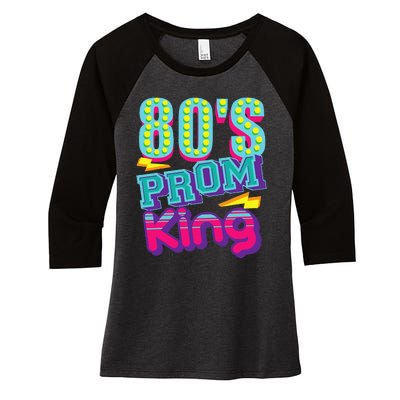 80s Prom King Funny Disco Throwback Nostalgic Gift Women's Tri-Blend 3/4-Sleeve Raglan Shirt