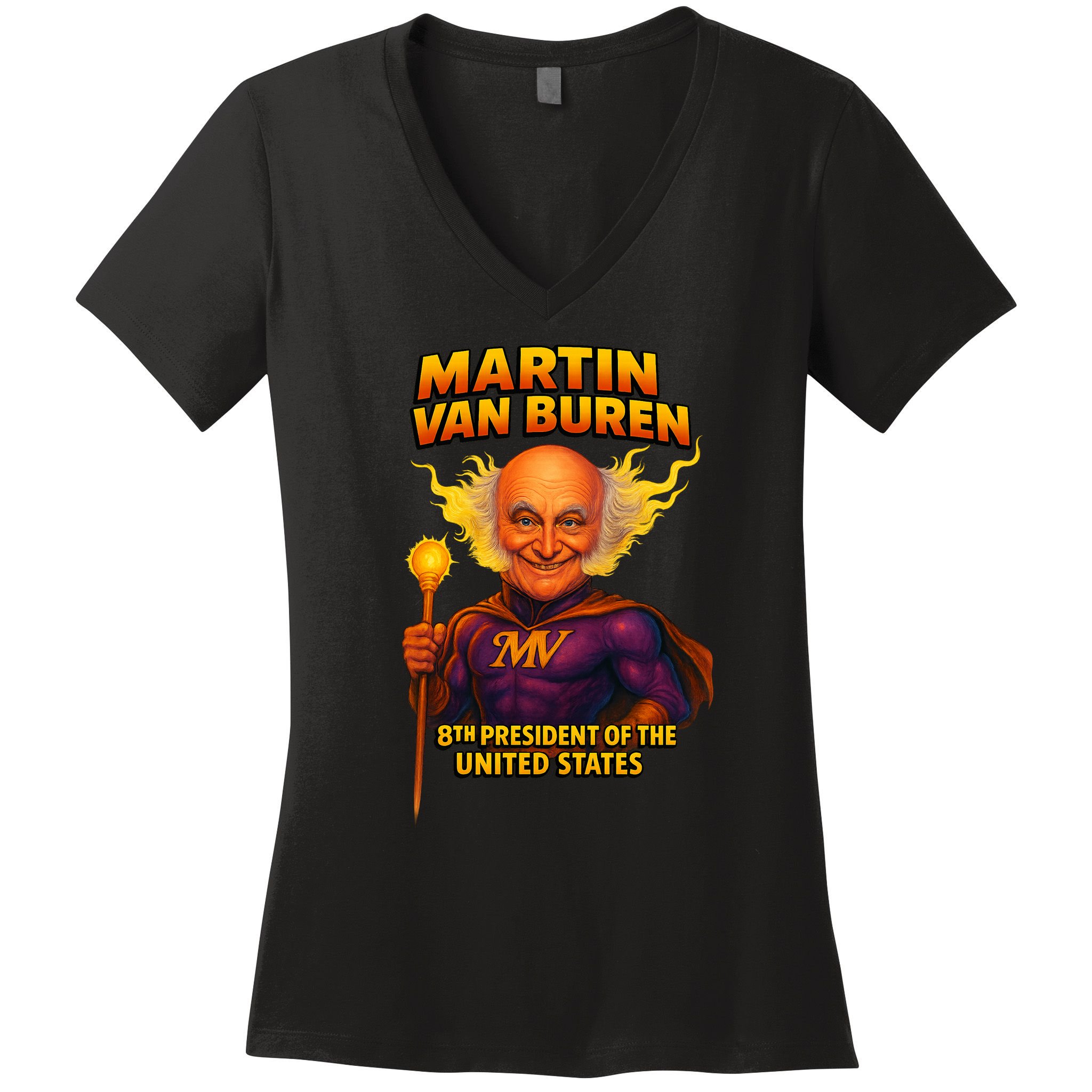 8th President Martin Van Buren The Presidential Chronicles  Women's V-Neck T-Shirt
