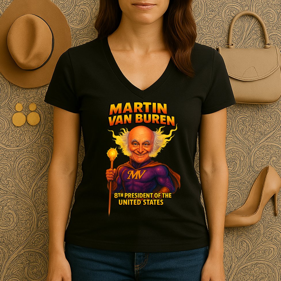 8th President Martin Van Buren The Presidential Chronicles  Women's V-Neck T-Shirt