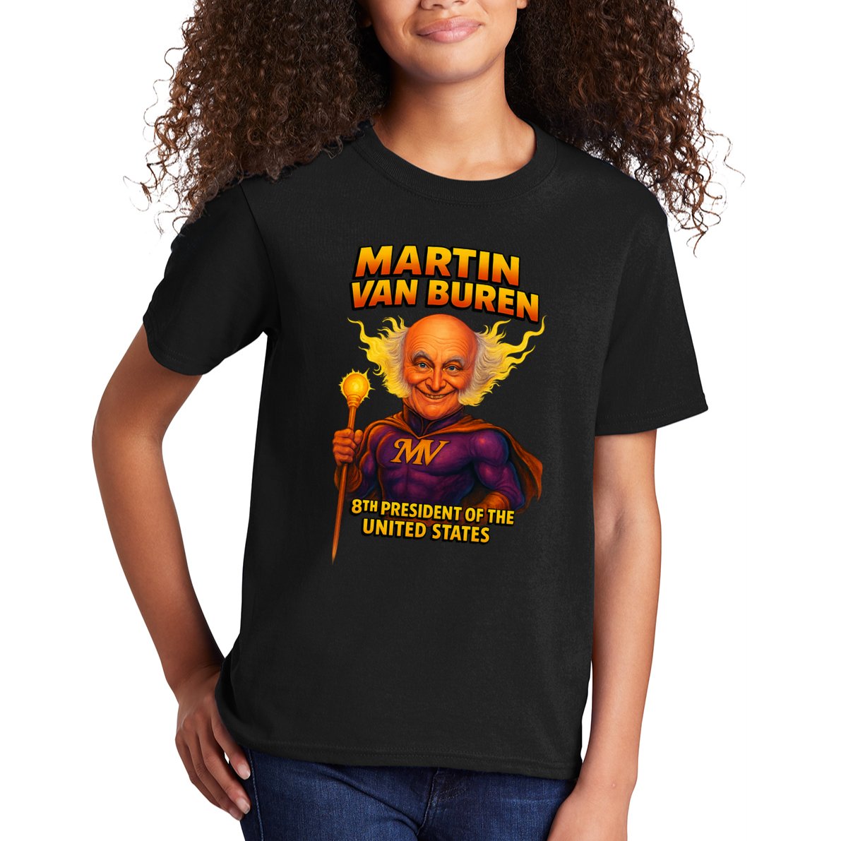 8th President Martin Van Buren The Presidential Chronicles  Kids T-Shirt