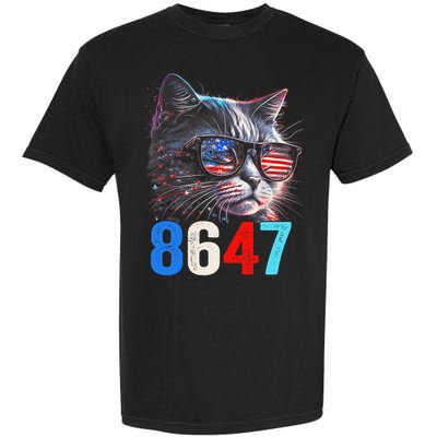 8647 Retro 86 47 Cat Lovers Happy July Fourth Us Garment-Dyed Heavyweight T-Shirt