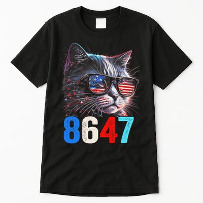 8647 Retro 86 47 Cat Lovers Happy July Fourth Us Tall T-Shirt