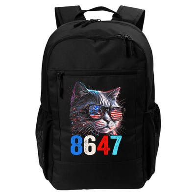 8647 Retro 86 47 Cat Lovers Happy July Fourth Us Backpack