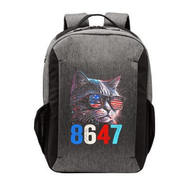 8647 Retro 86 47 Cat Lovers Happy July Fourth Us Vector Backpack