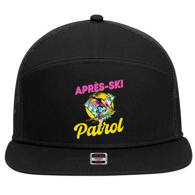 80s Retro Apresski Patrol Wear 90s Skiing 7 Panel Mesh Trucker Snapback Hat