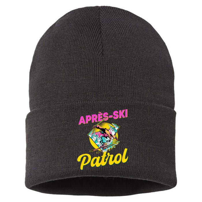 80s Retro Apresski Patrol Wear 90s Skiing Sustainable Knit Beanie