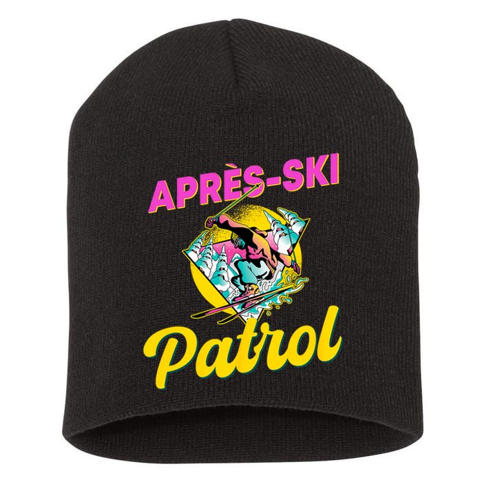 80s Retro Apresski Patrol Wear 90s Skiing Short Acrylic Beanie