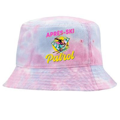 80s Retro Apresski Patrol Wear 90s Skiing Tie-Dyed Bucket Hat