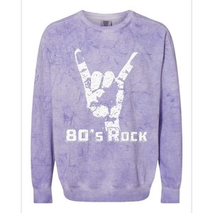 80s Rock Band Colorblast Crewneck Sweatshirt